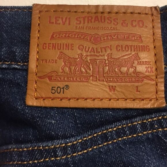 Levi’s Premium 501 High Rise Straight Denim Jeans Blue 26 - Picture 5 of 10